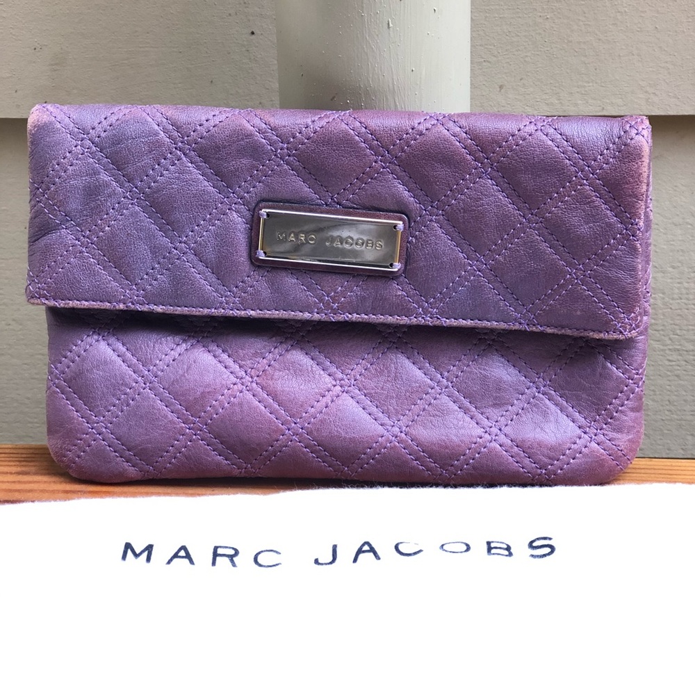 Marc Jacobs quilted fold-over clutch